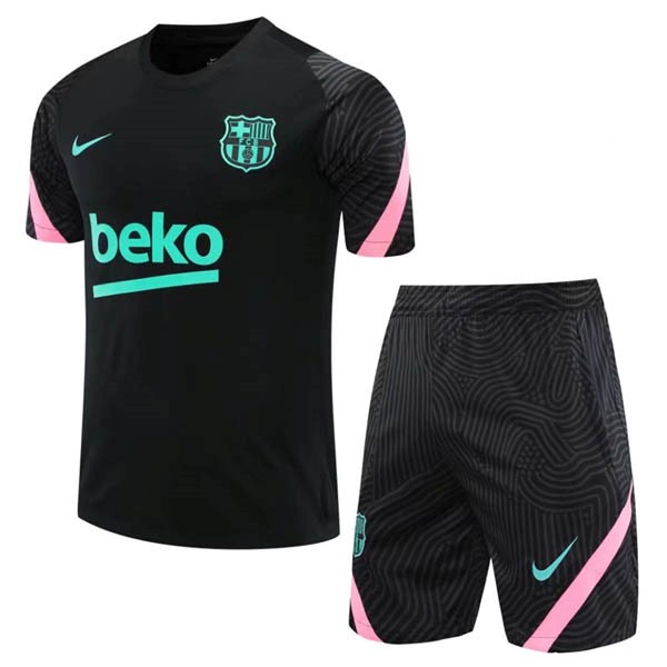 Entrenamiento Barcelona Conjunto Completo 2020-21 Negro Verde